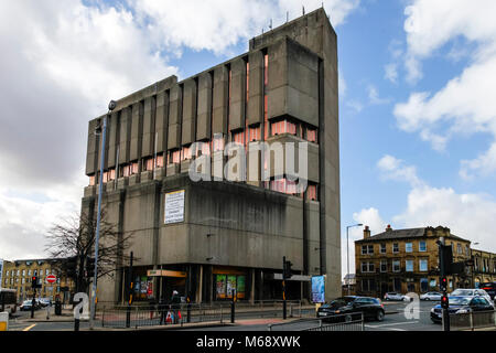 The West Yorkshire Building Society office block has remained empty and unused for decades in Bradford City centre, West Yorkshire Stock Photo