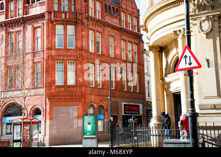 The Prudential Building on the corner of Ivegate and Tyrrel Street in Bradford City Centre Stock Photo