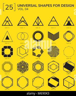 Geometric Shapes Logo Stock Vector