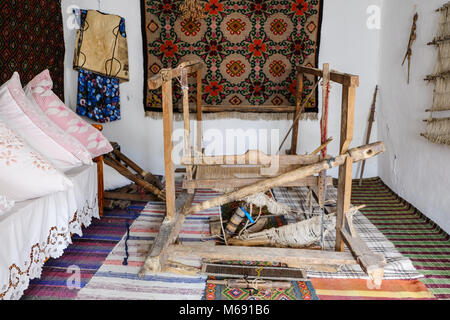 Traditional peasant house interior in the Republic of Moldova Stock Photo