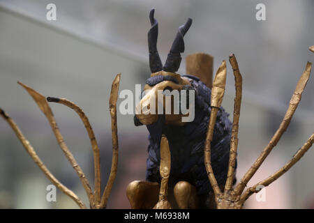 Statuette of a Ram in a Thicket. Ur Royal cementery, Iraq. 2600-2400 BC. Detail. British Museum. London. GB Stock Photo