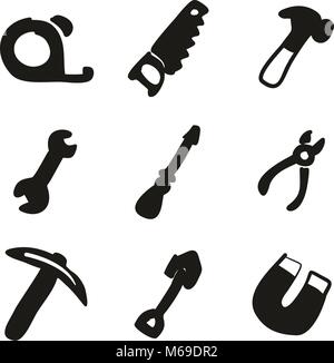 Tools Icons Freehand Fill Stock Vector