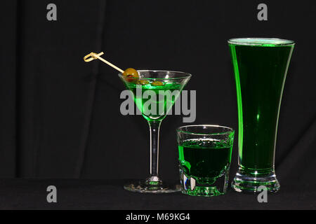 Green cocktails for St. Patricks Day Stock Photo