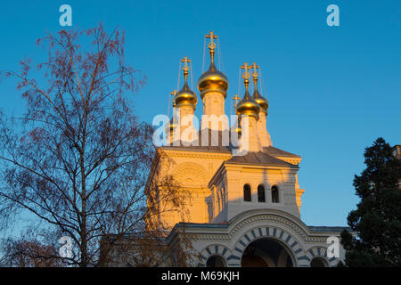 Cathédrale de l'Exaltation de la Sainte Croix. Russian eastern orthodox church. Old town, historic center. Geneva. Switzerland, Europe Stock Photo