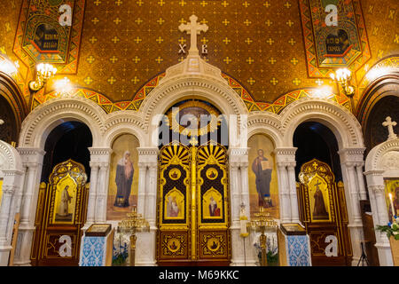 Cathédrale de l'Exaltation de la Sainte Croix. Russian eastern orthodox church. Old town, historic center. Geneva. Switzerland, Europe Stock Photo