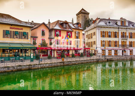 Canal Du Thiou, In Annecy, France Stock Image - Image of 