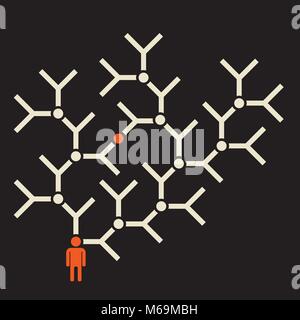 find solution ,conclusion reached after consideration. Stock Vector