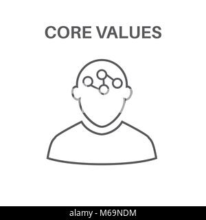 Core Values with Social Responsibility Image - Business Ethics & Trust Stock Vector