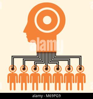 crowdsourced artificial intelligence system chart Stock Vector