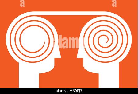 confidential idea exchange using direct channel Stock Vector
