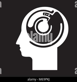 crazy idea revolving in a head Stock Vector