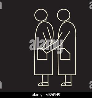 thief stealing  money  from a victim's pocket without him noticing the theft Stock Vector