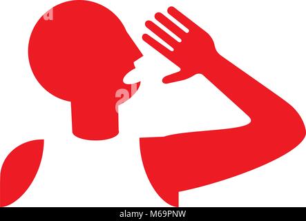 announcement : man shouting  loudly Stock Vector