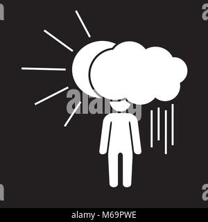 unstable : mood is changing under the weather Stock Vector