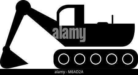 excavator icon Stock Vector