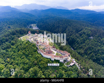 Rasonov Fortress in near Brasov and Bran Romania, Transylvania Stock Photo
