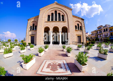 Zakynthos town central parc Church. Zante town. Stock Photo