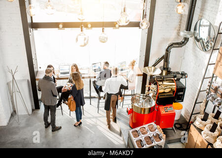 Business people in the cafe Stock Photo