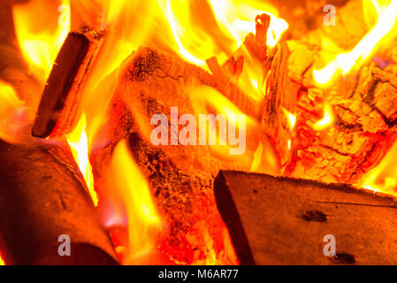 The very big Fire in the Garden Stock Photo