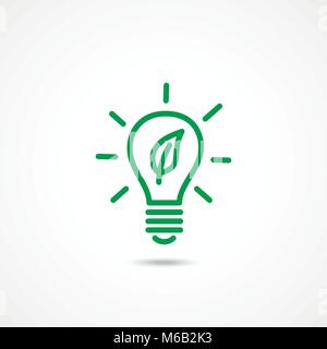 Ecology bulb light icon Stock Vector