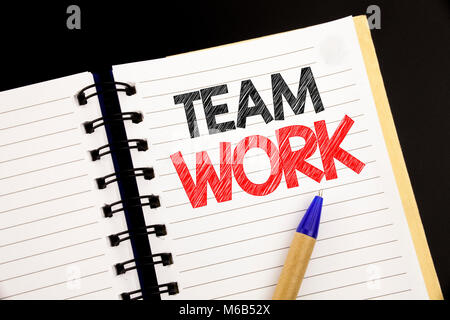 Handwriting Announcement text showing Team Work. Business concept for ...