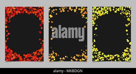 Abstract colored brochure template background set - vector graphic designs Stock Vector