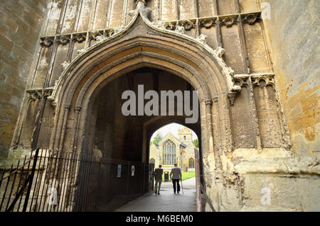 A view through the arch of the Bell Tower of Evesham Abbey. (also painted by JMW Turner!) Stock Photo