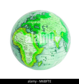 Vintage terrestrial globe isolated on white background Stock Photo - Alamy