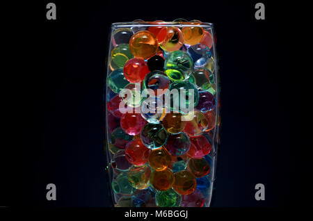colorful balls in a glass Stock Photo