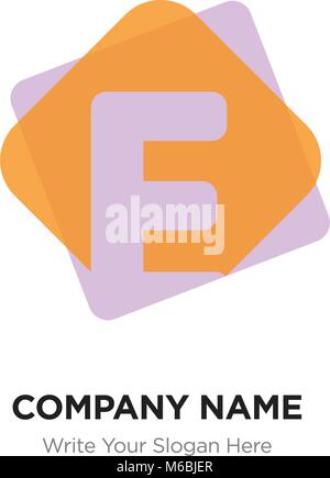 Abstract letter F logo design template. Pink vector icon on pink and yellow background. Stock Vector