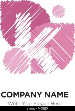 k Letter Logo with Vintage Grunge Cut Design. Destroyed Drawing Elegant Letter Icon Vector, Abstract Alphabet logotype on purple background. Stock Vector