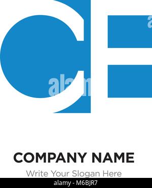Abstract letter CB BC logo design template, Blue Alphabet initial letters company name concept. Flat thin line segments connected to each other Stock Vector
