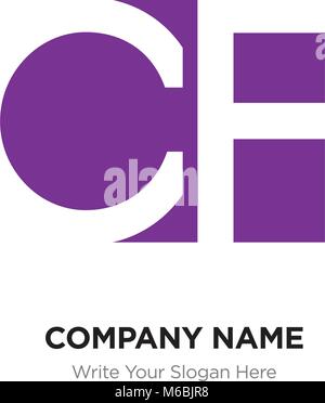 Abstract letter CB BC logo design template, Purple Alphabet initial letters company name concept. Flat thin line segments connected to each other Stock Vector