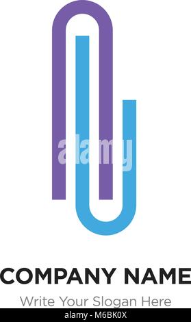 Al or lA Letter Logo with blue and purple line elements. Abstract geometric design, Elegant Alphabet logotype. Stock Vector