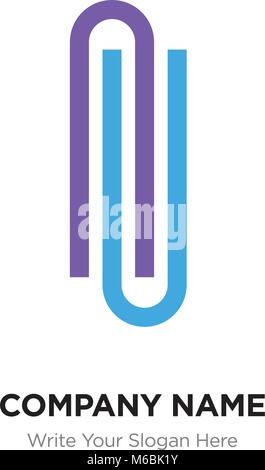 AU or UA Letter Logo with blue and purple line elements. Abstract geometric design, Elegant Alphabet logotype. Stock Vector