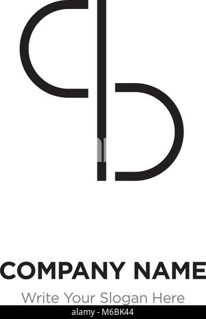 Black and white BC Letters logo with negative space. Letters B and C ...