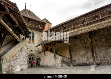 Chateau de Chillon, Montreux, Swtizerland Stock Photo