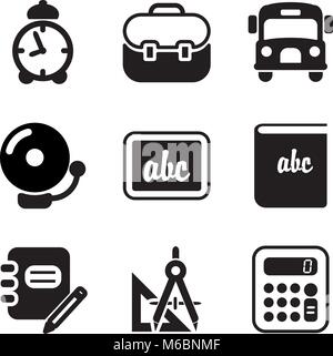 School Icons Stock Vector