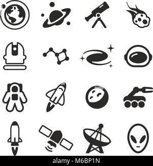 Space Icons Stock Vector