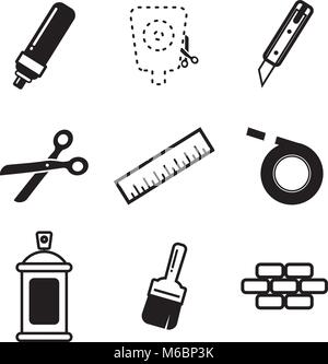 Stencil Icons Stock Vector