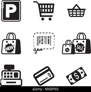 Supermarket Icons Stock Vector