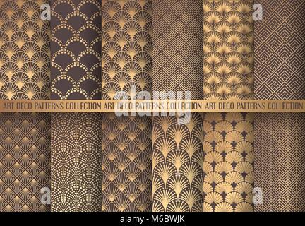 Art Deco Patterns Set Stock Vector