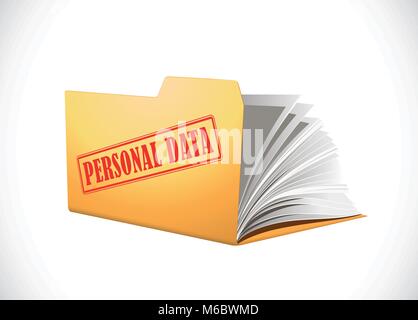 Latop concept - PC as computer data folder Stock Vector