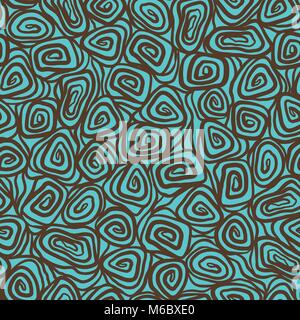 Seamless abstract hand drawn pattern, spiral background Stock Vector