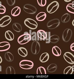 Seamless patterns and elements for coffee's design Stock Vector