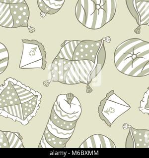 Seamless pattern of abstract pillows Stock Vector