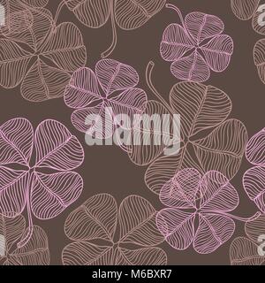 Vector seamless pattern of abstract clover Stock Vector