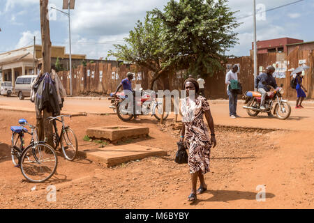 Local transport, Hoima Village en route from Murchisons falls National Park to Kimbale National Park south-west Uganda Africa Stock Photo