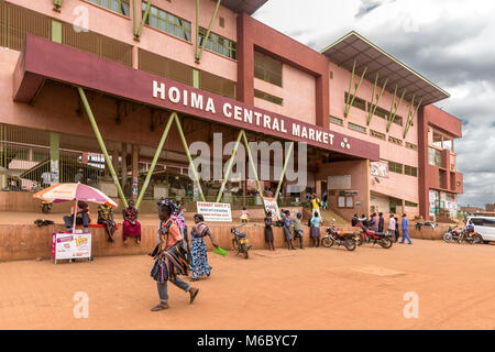 Hoima Village en route from Murchisons falls National Park to Kimbale National Park south-west Uganda Africa Stock Photo