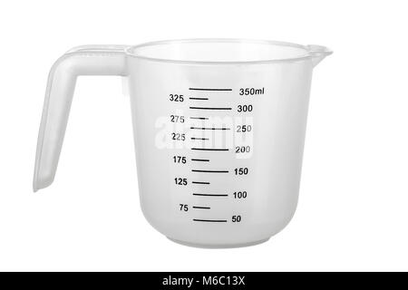 Empty Measuring Cup isolated on white background Stock Photo